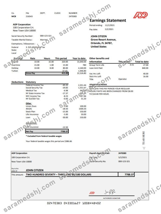 USA ADP Earnings st.  excel pdf